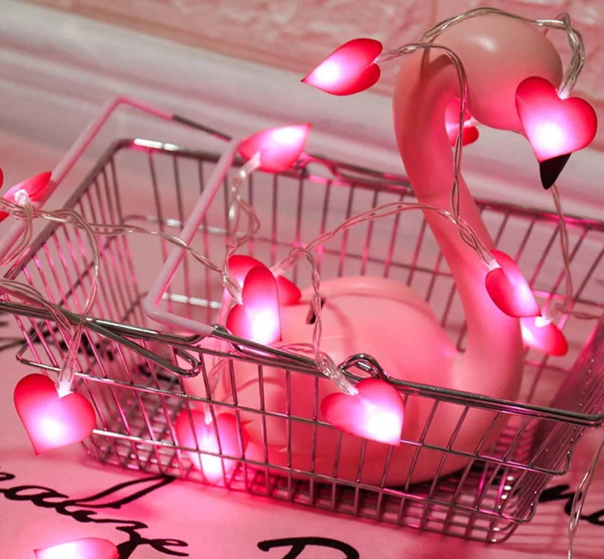 Rode Kleur - 20Leds Led Kerst Cadeau Decoratie Love String Lights - Voor haar - Voor hem - Cadeau - Huis - Decoratie - Modern - LED strip - Vrouwendag - Verrassing - Verlichting - Woonkamer - Slaapkamer - Kinderkamer - Huisdecoratie - Lichten